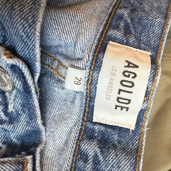 AGOLDE Riley Los Angeles Denim Jeans Womens Size 29 Distressed Light Wash